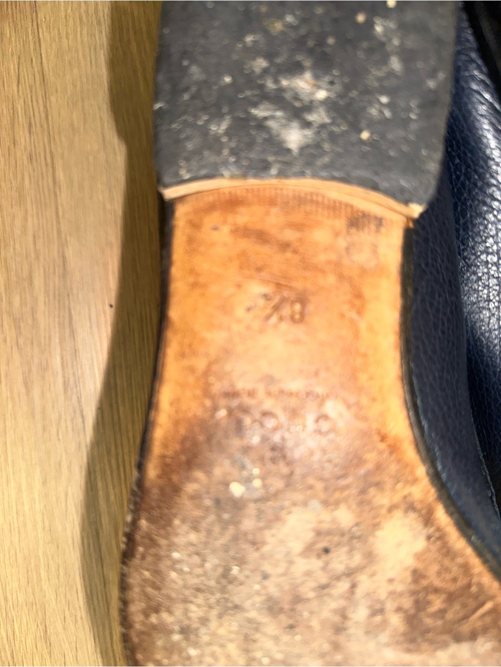 Gucci Navy Leather Horsebit Slip-On Loafers - Picture 4 of 5